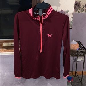 Pink Ultimate half-zip long sleeved shirt